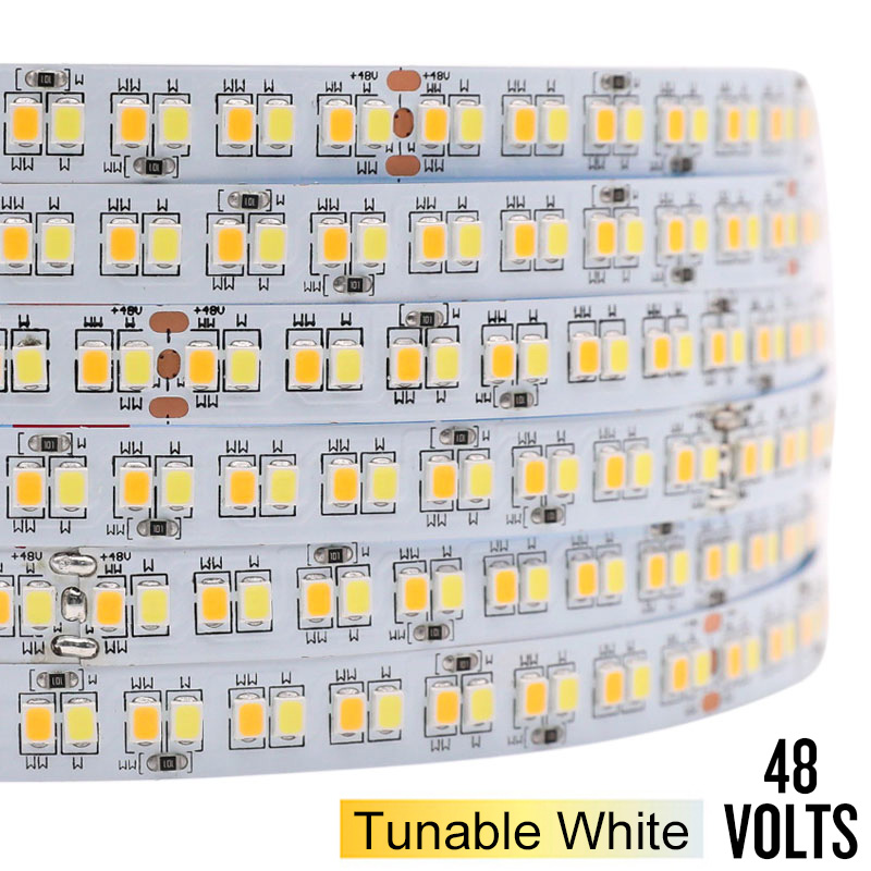 DC 48-Volt 30m Long Distance Dimmable White CCT LED Strip Light